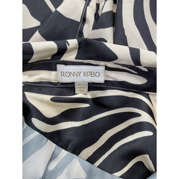 Ronny Kobo 'Rico' Black Satin Top Size M - Picture 4 of 5